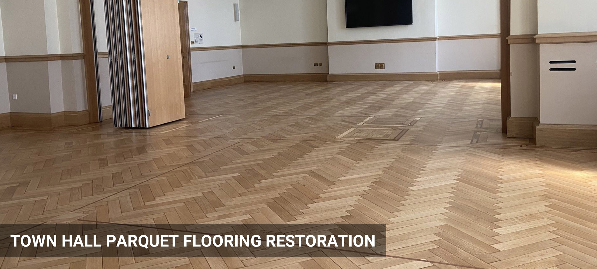 Woolwich Town Hall Parquet Flooring Restoration in Woolwich, SE18