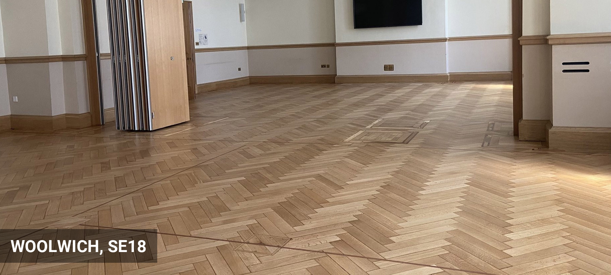 Woolwich Town Hall Parquet Flooring Restoration in Woolwich