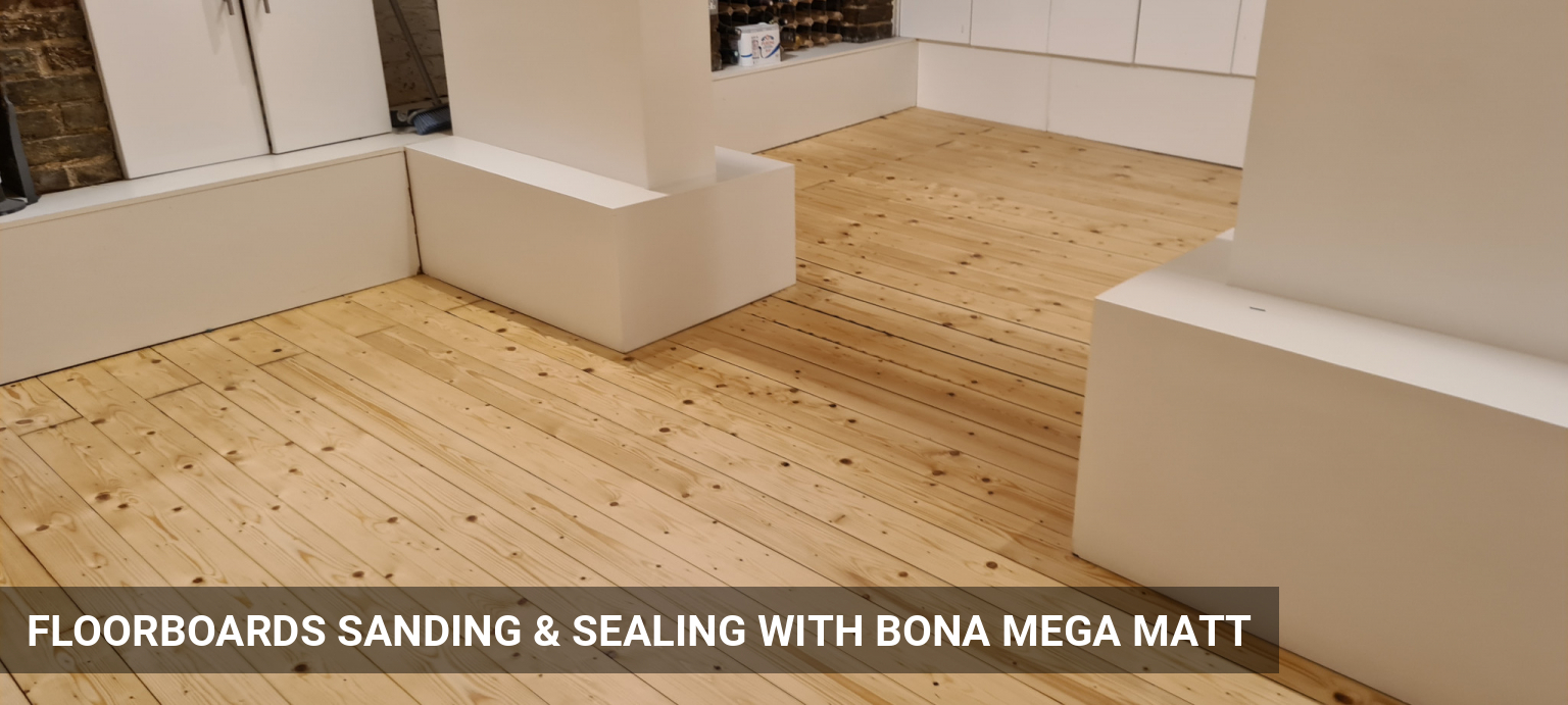 Floorboards Sanding & Sealing with Bona Mega Matt in Shoreditch