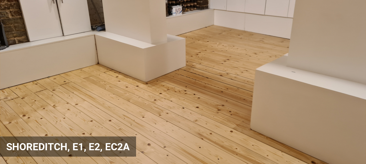 Floorboards Sanding & Sealing with Bona Mega Matt in Shoreditch, E1, E2, EC2A