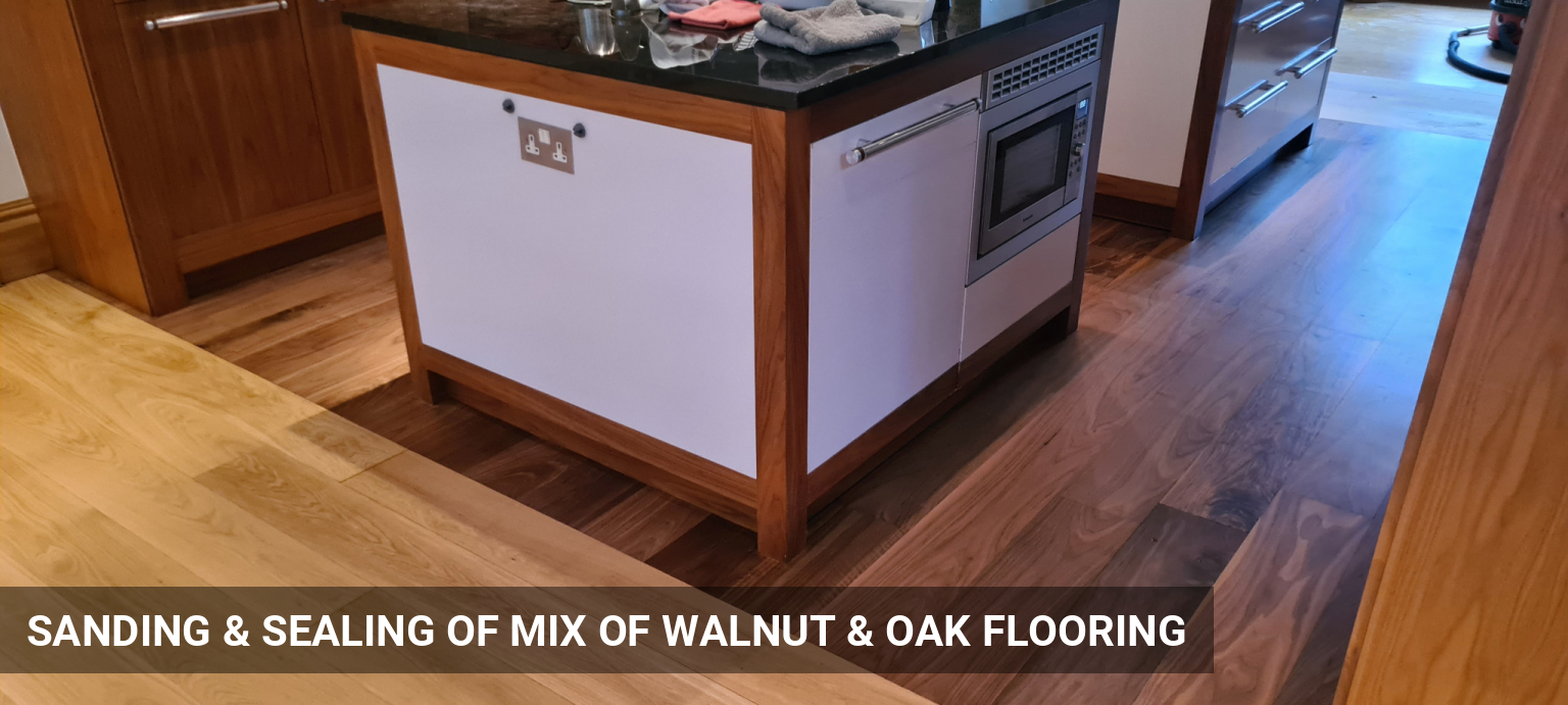 Sanding & Sealing of a Gorgeous Mix of Walnut & Oak Flooring in Wimbledon