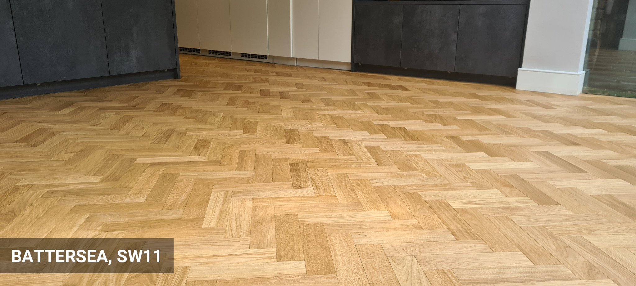 Parquet Floor Sanding & Finishing in Bona Mega Natural in Battersea, SW11