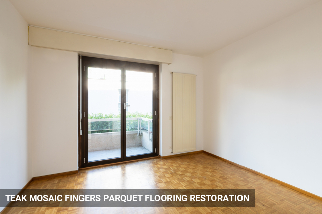 Teak Mosaic Fingers Parquet Flooring Restoration in Barnet, EN5, EN4