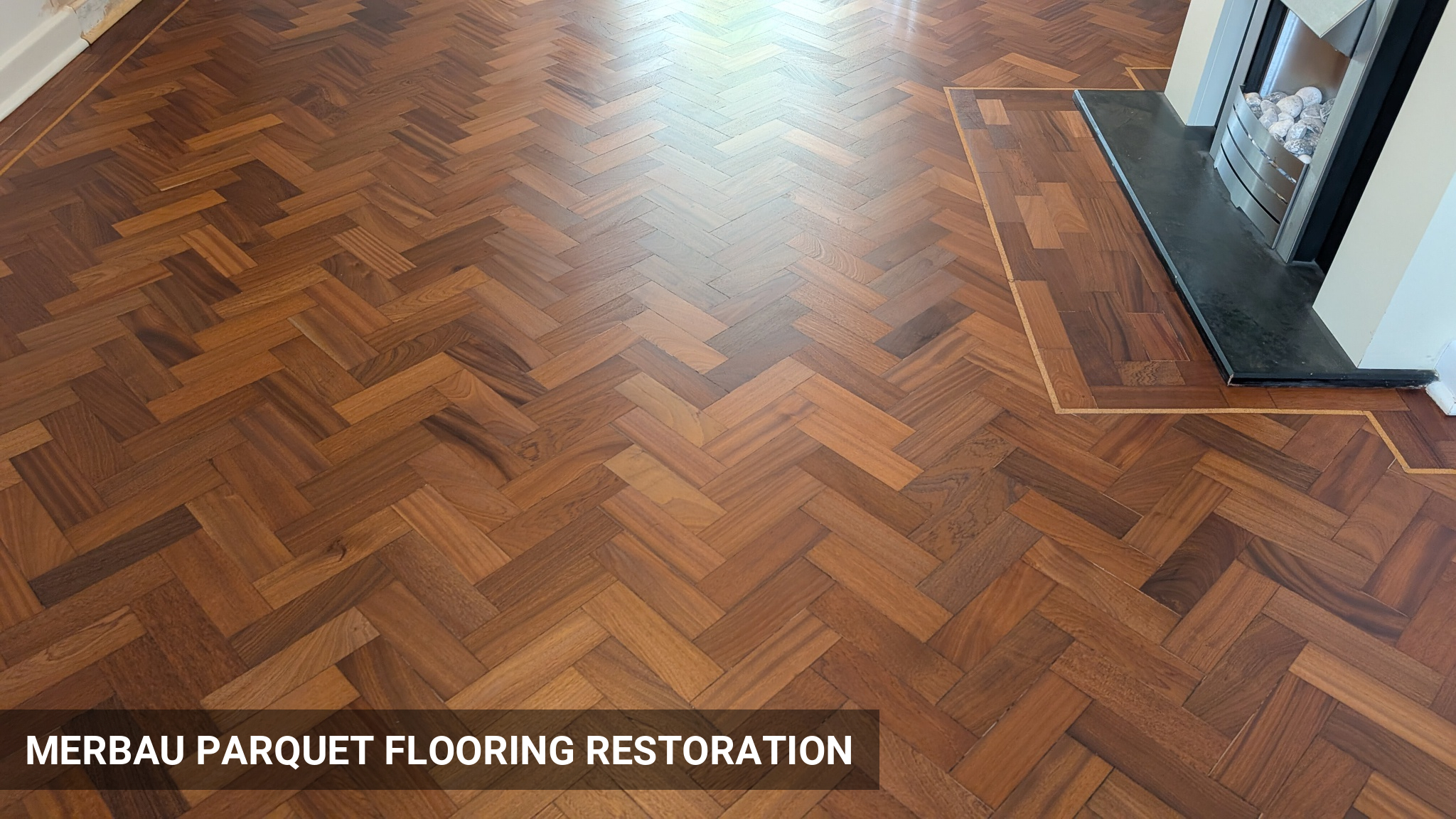 Elegant Merbau Parquet Flooring Restoration in Gerrards Cross, SL9