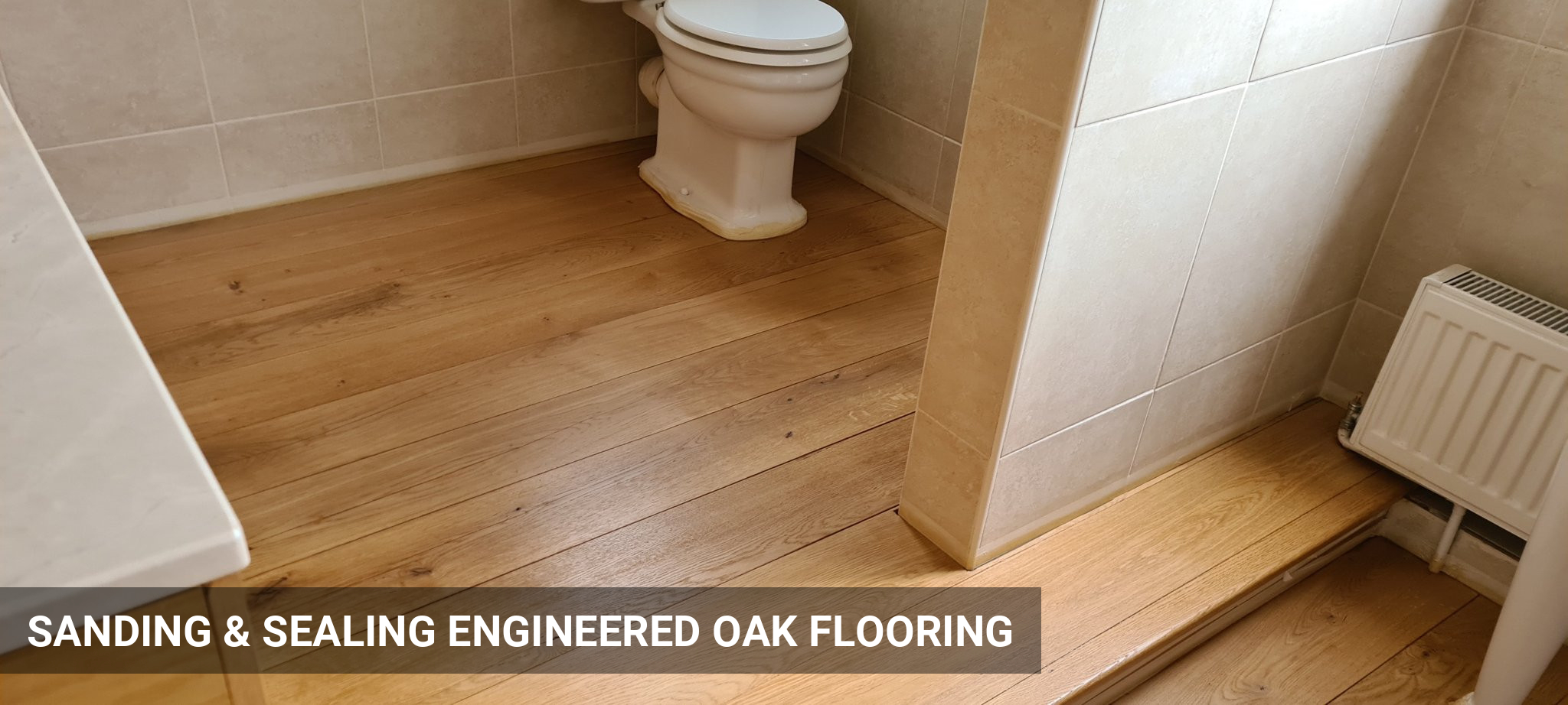 Sanding & Sealing Engineered Oak Flooring in Chiswick