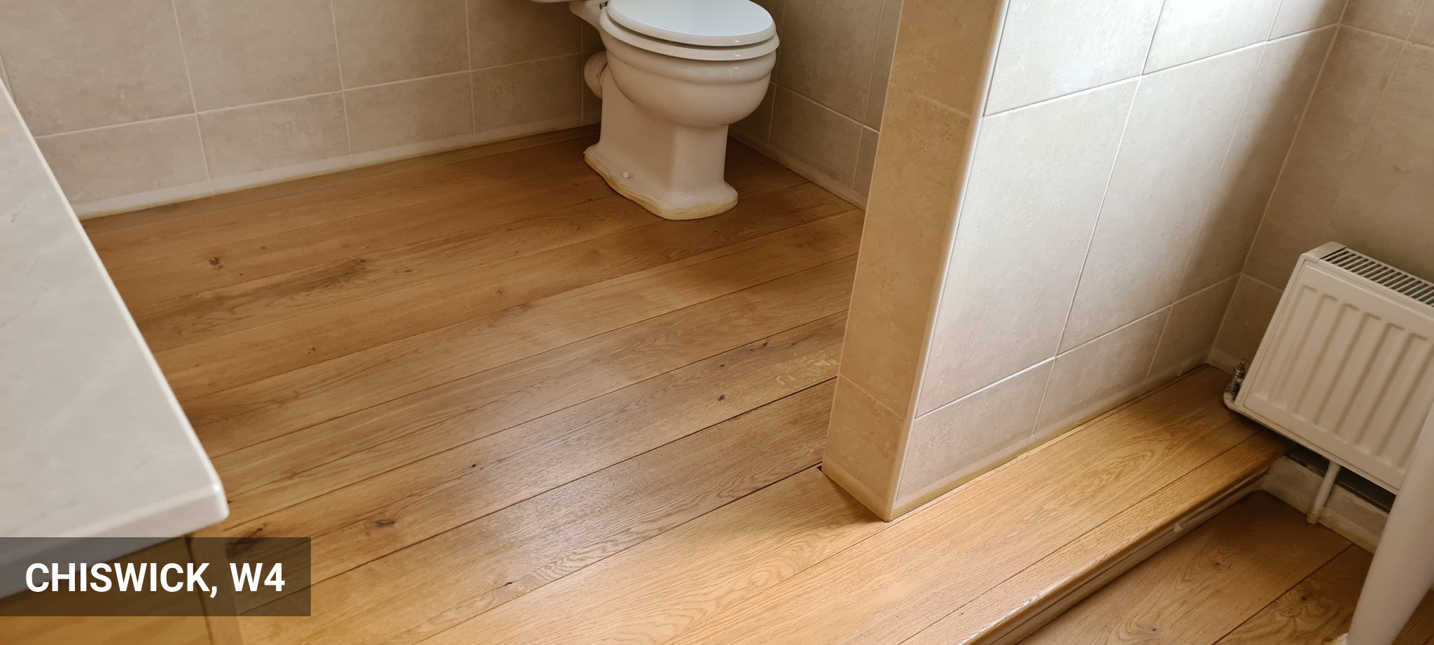 Sanding & Sealing Engineered Oak Flooring in Chiswick, W4