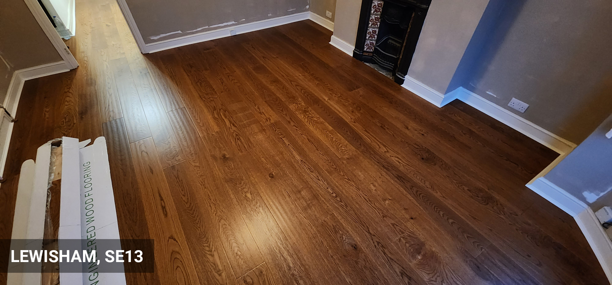 Installaltion of Timberlay Handscraped Golden Oak Flooring in Lewisham