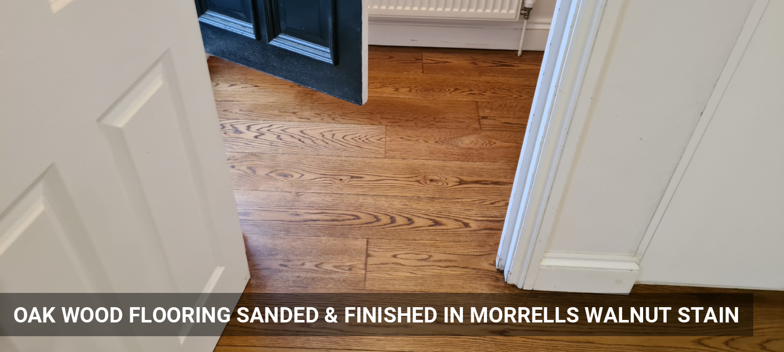 Engineered Oak Flooring Sanded & Finished with Morrells Walnut Stain in Wandsworth, SW18