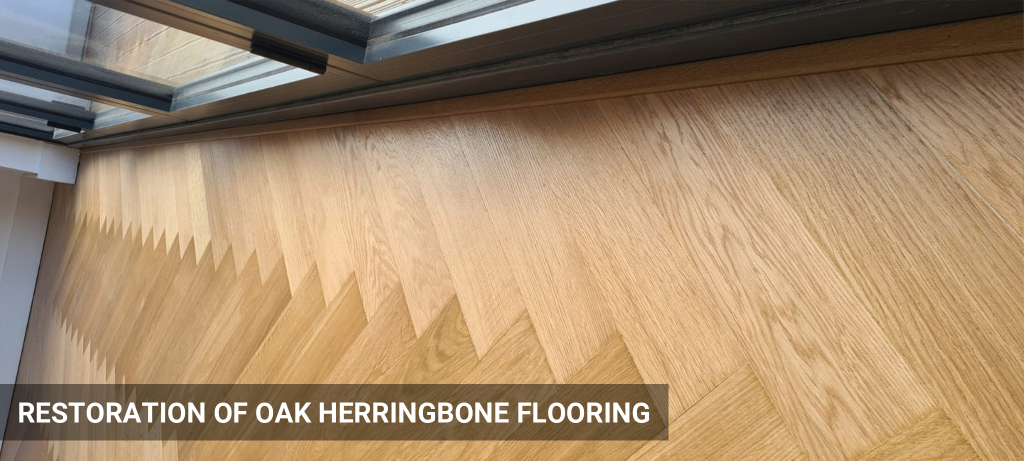 Restoration of Herringbone Oak Parquet Flooring & Oak Stairs in Camden Town, NW1