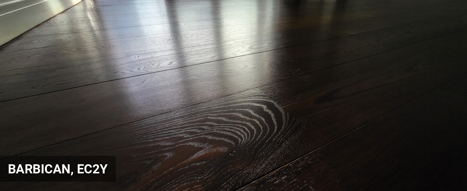 Restoration of Deep Smoked Oak Flooring in Barbican