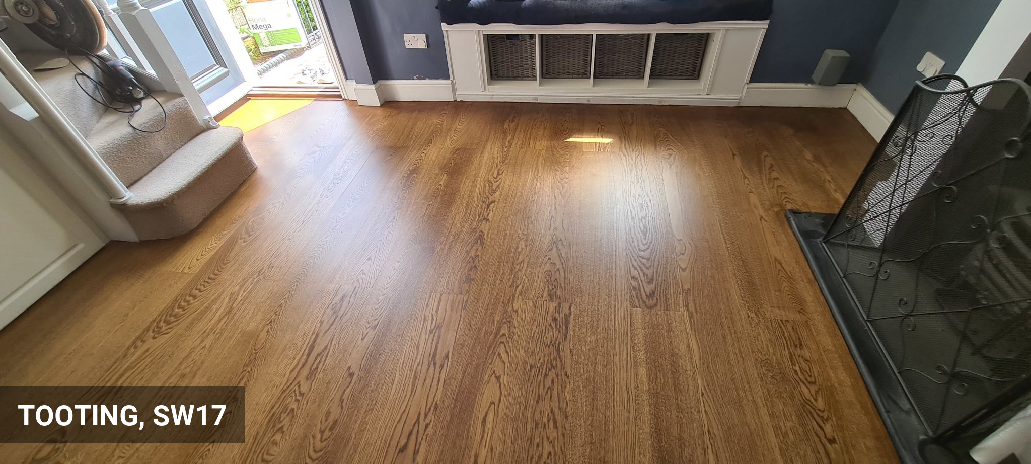 Sanding, Staining & Refinishing BOEN Wood Flooring in Matt Lacquer in Tooting