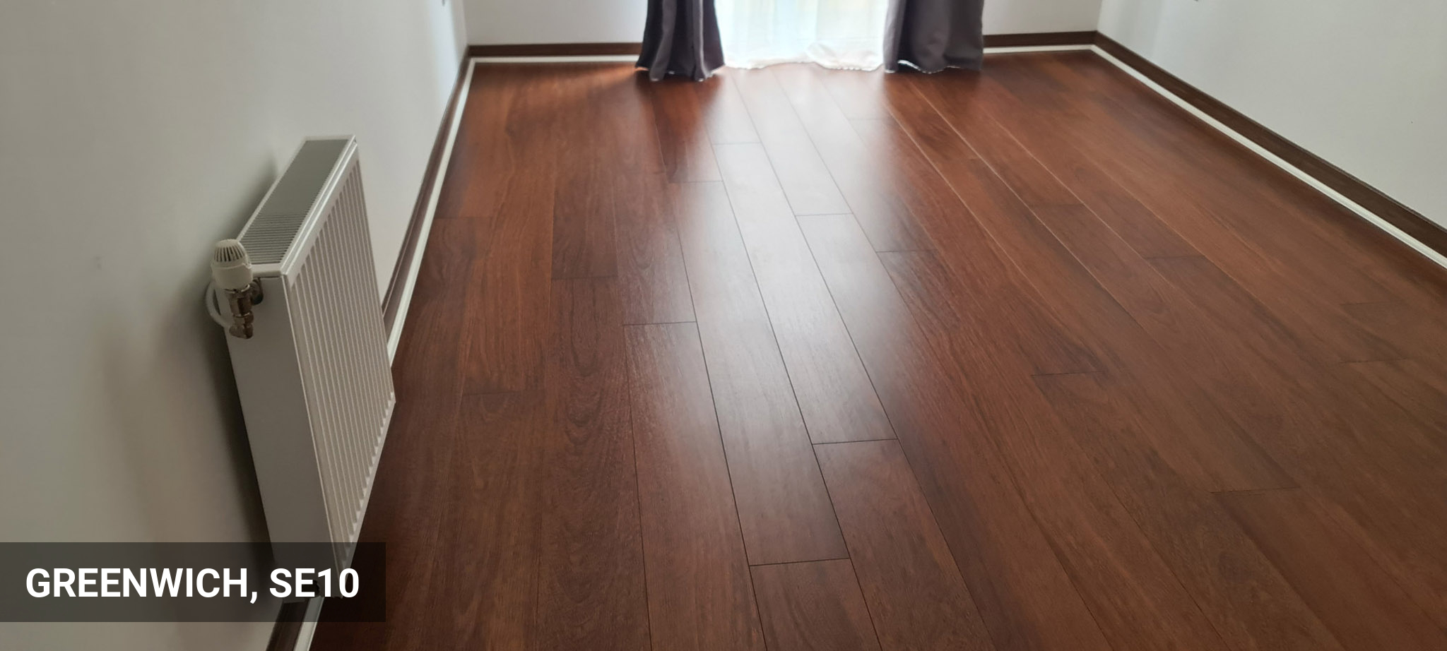 QuickStep Largo Natural Varnished Merbau Planks Laminate Flooring Installation in Greenwich