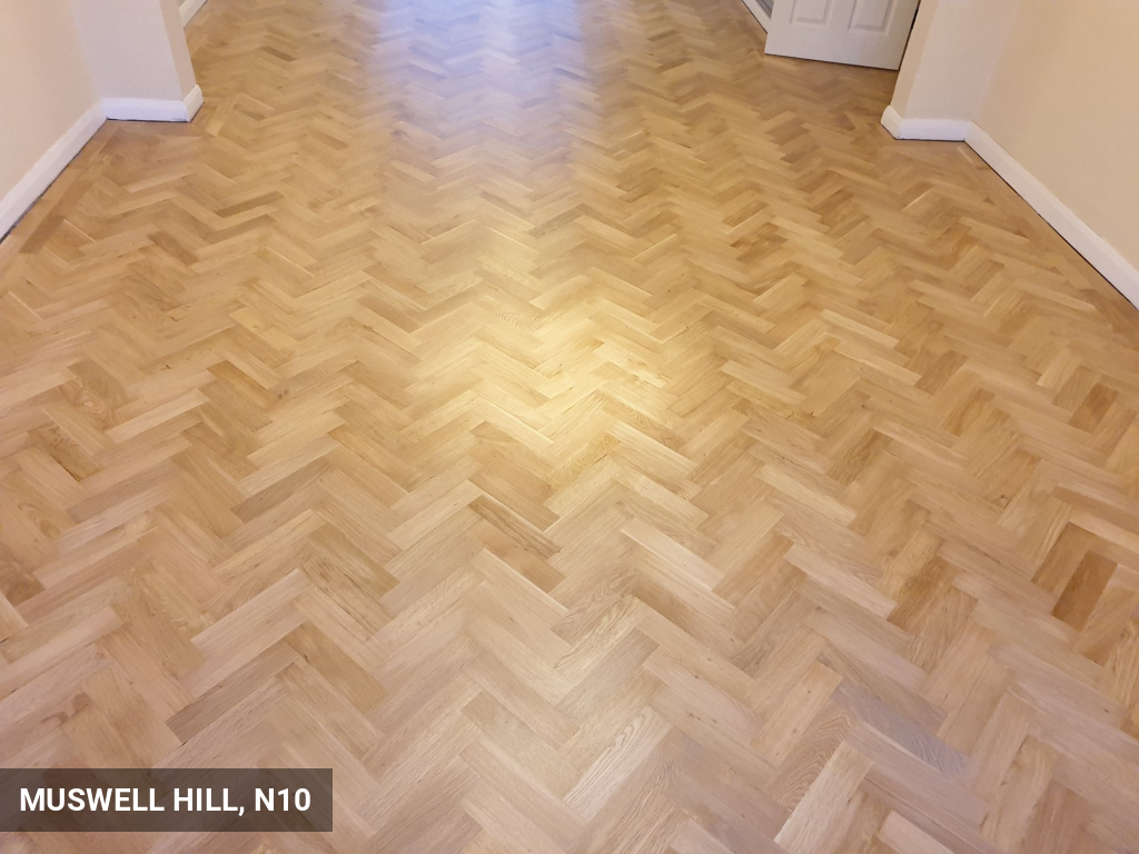 Replacement of Herringbone Oak Parquet Flooring in Muswell Hill