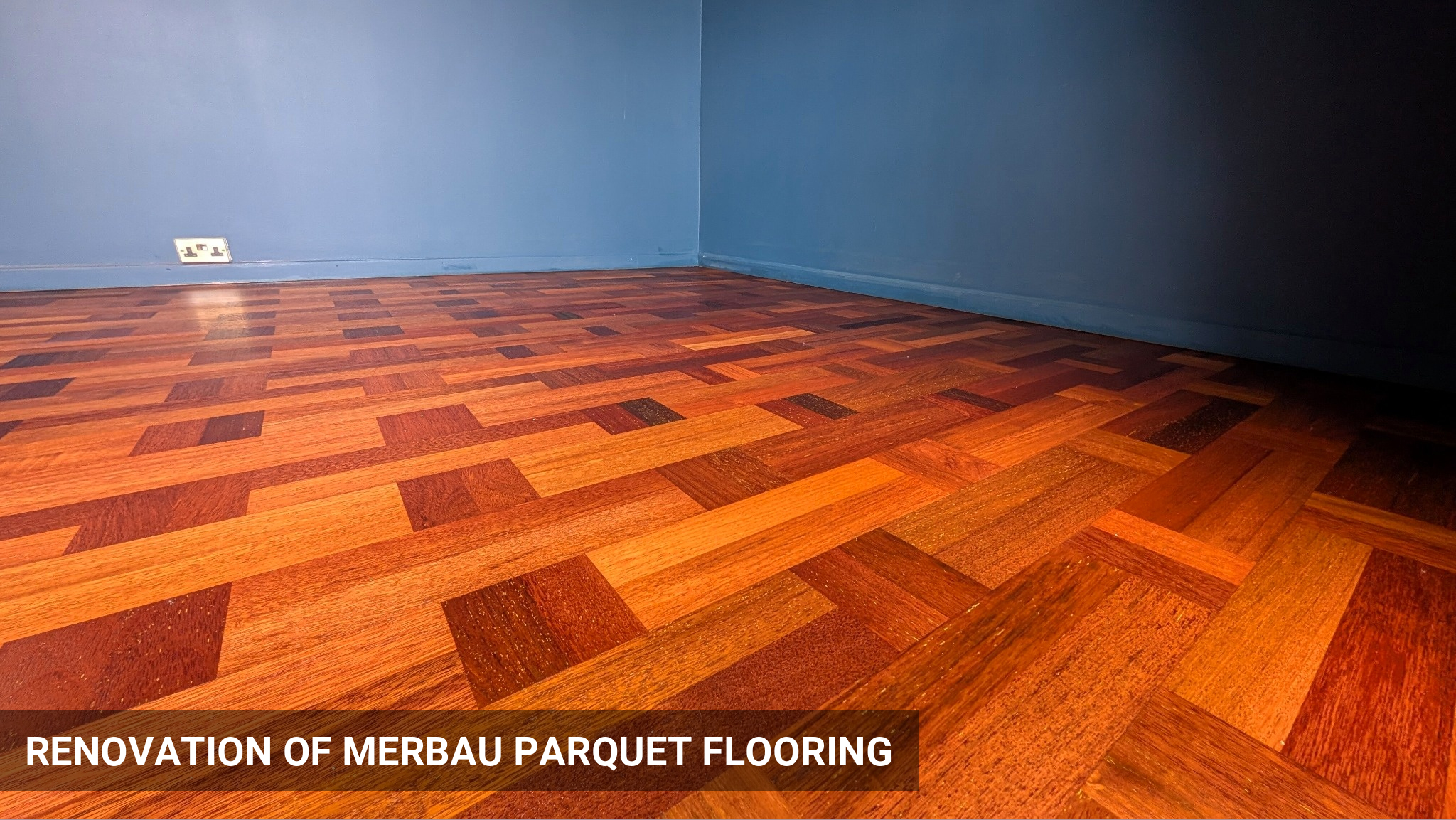 Renovation of Merbau Parquet Flooring in East Molesey, KT8