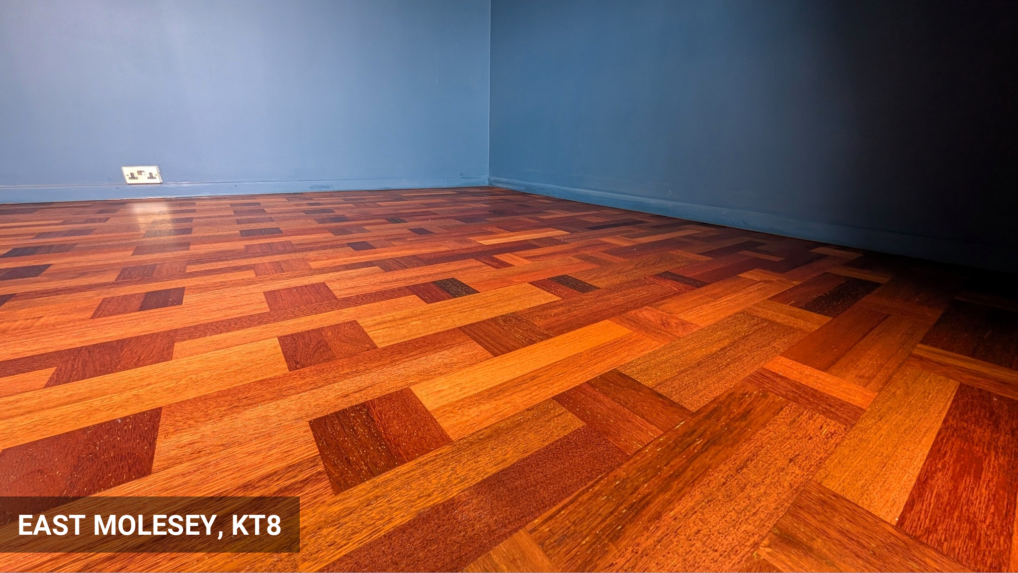 Renovation of Merbau Parquet Flooring in East Molesey