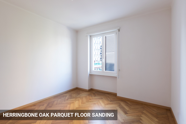 Herringbone Oak Parquet Floor Sanding in Kensington, W8
