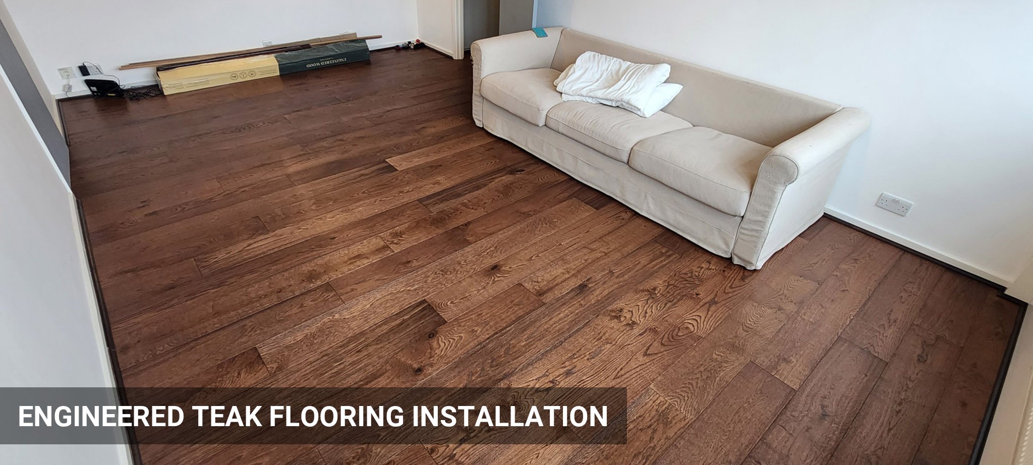 Dark Oak Engineered Flooring Installation in Wimbledon