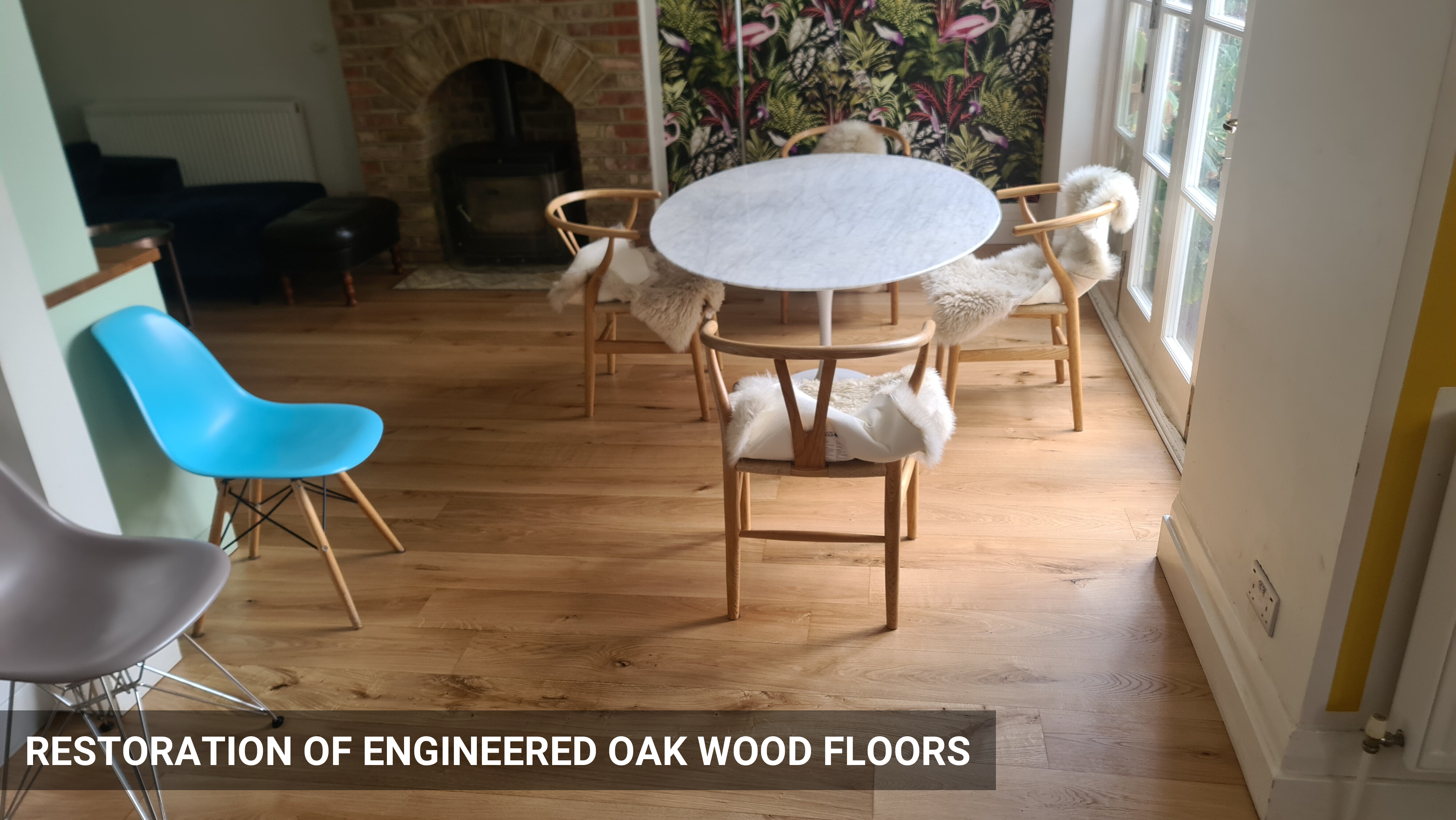 Engineered Oak Wood Flooring Restoration in Ealing, W5, W13