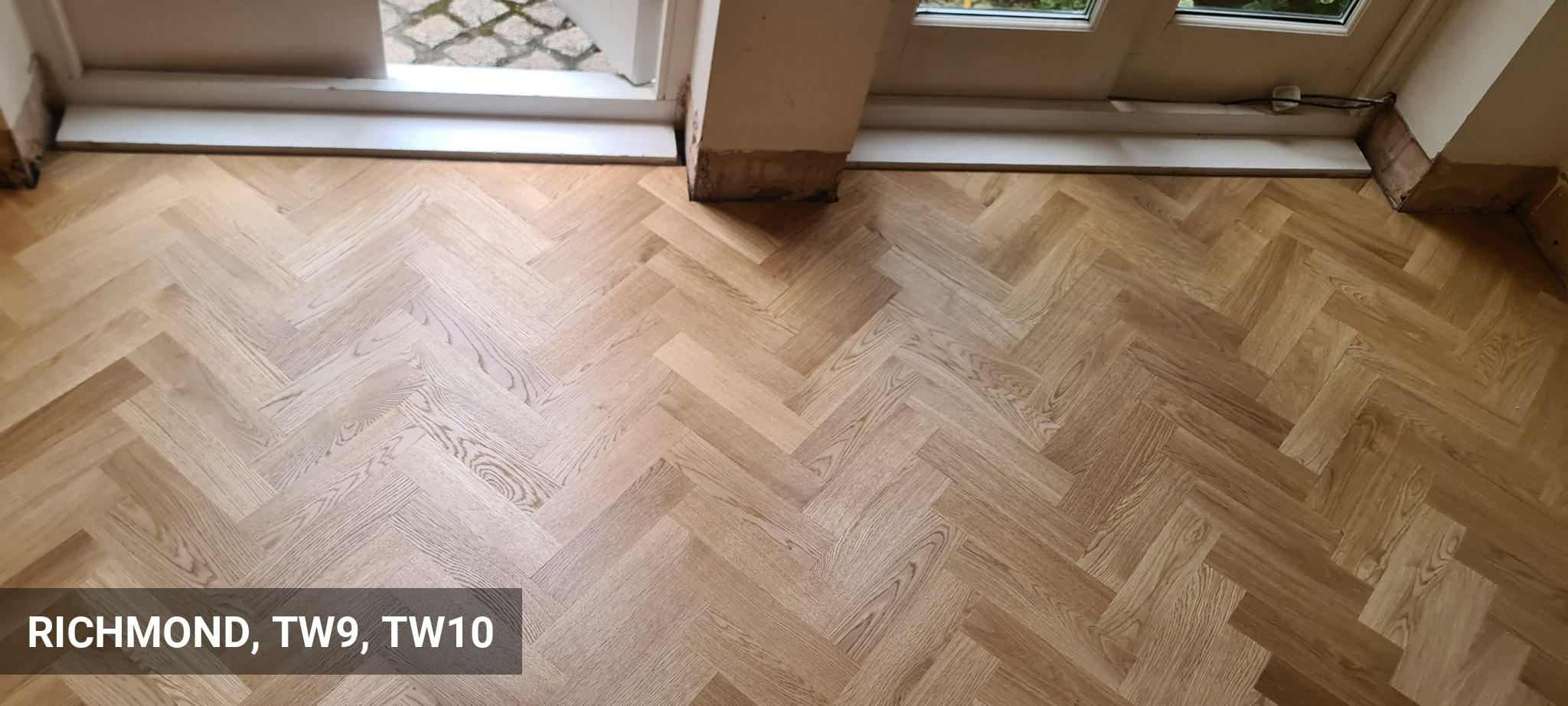 Installation of Timbercraft Oak Parquet Flooring, Prime, Unfinished, 70x280 Mm in Richmond