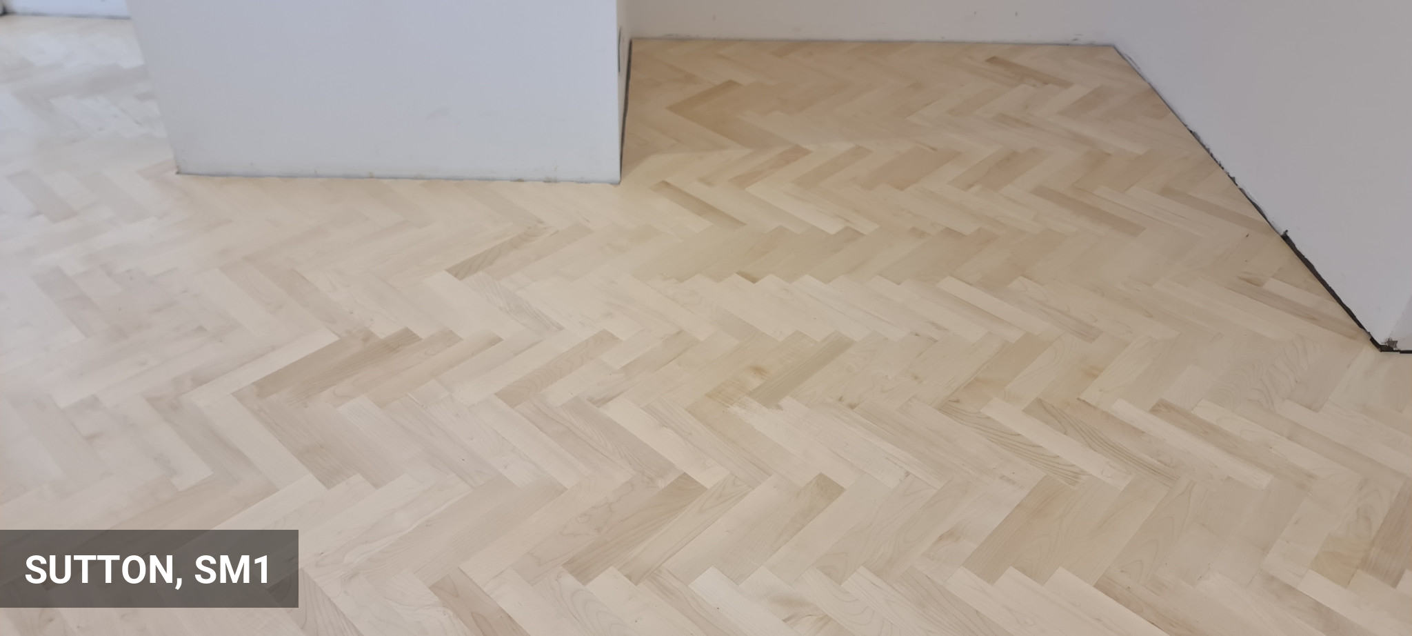 Solid Maple Parquet Flooring Installation in Sutton, SM1