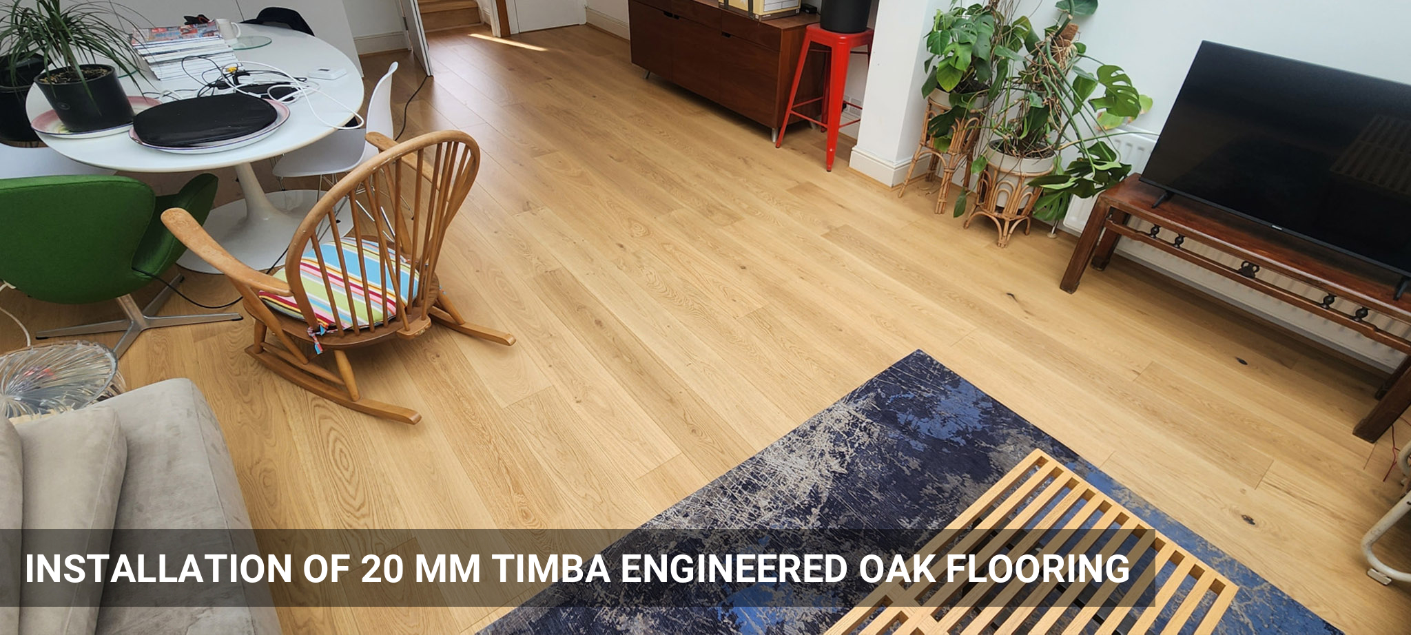 Installation of Timba Engineered Oak Flooring, Matt Lacquered, 191x20 mm in Peckham