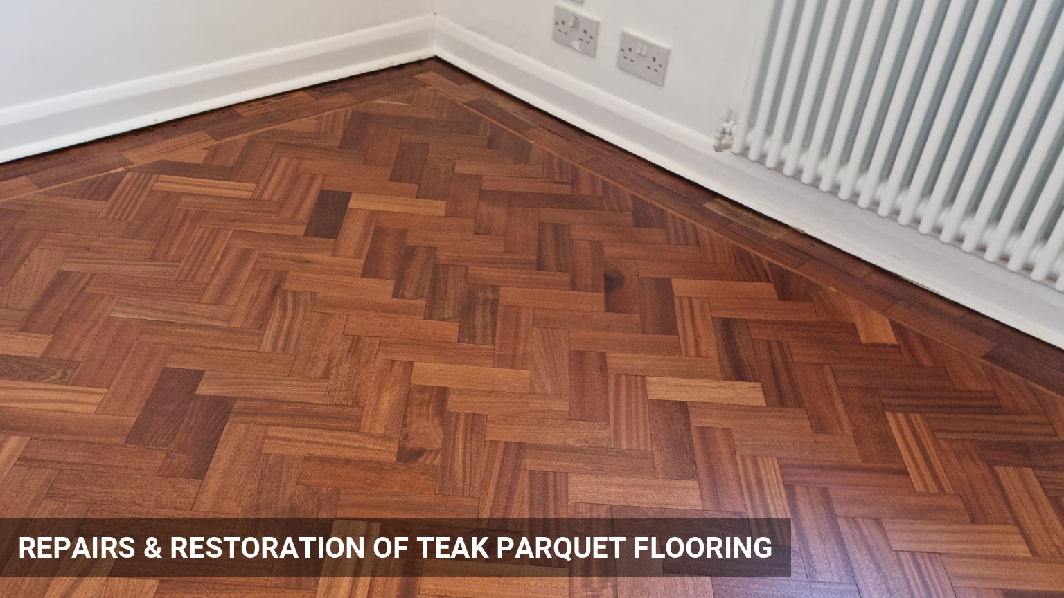 Repairs & Restoration of Teak Parquet Flooring in Sutton, SM1
