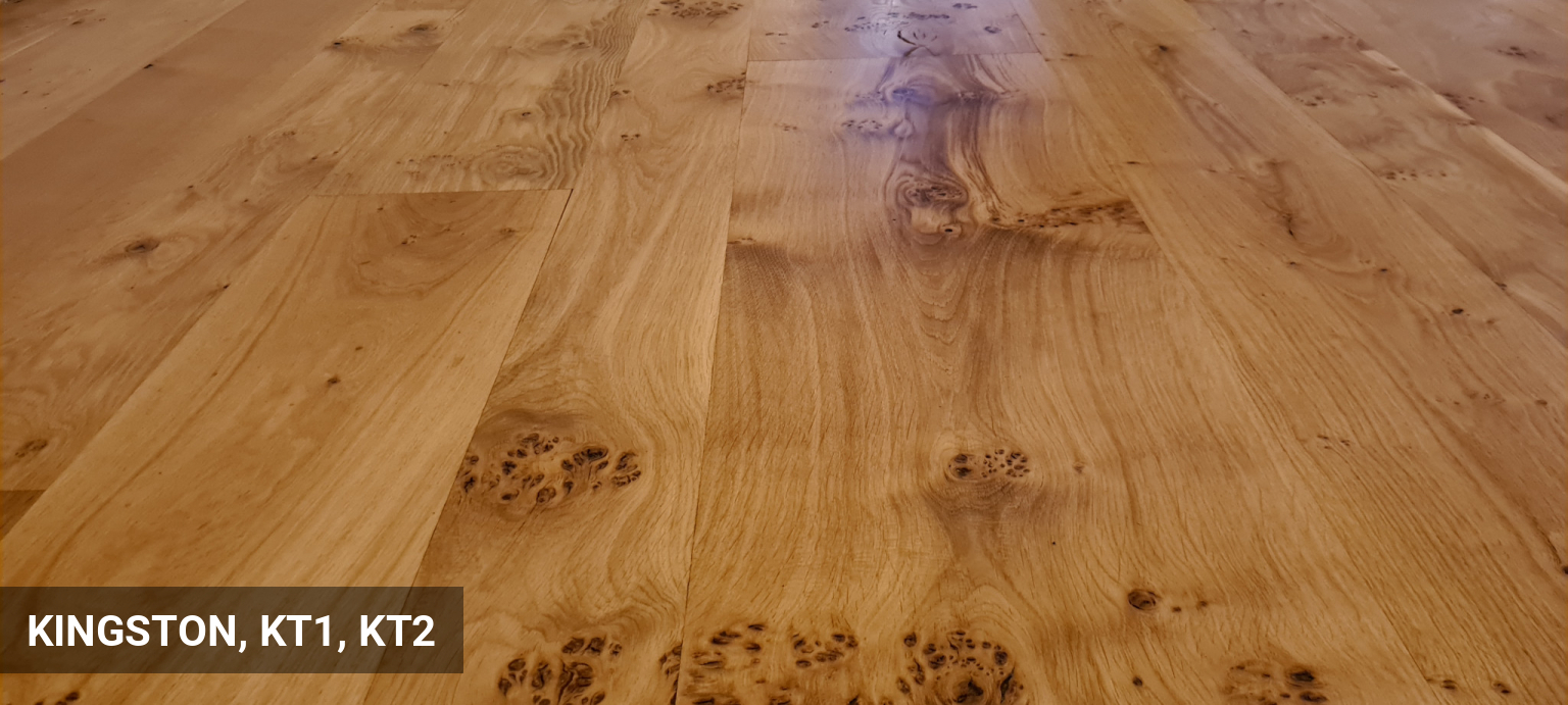 Restoration of Pippy Oak Solid Wood Flooring in Kingston, KT1, KT2