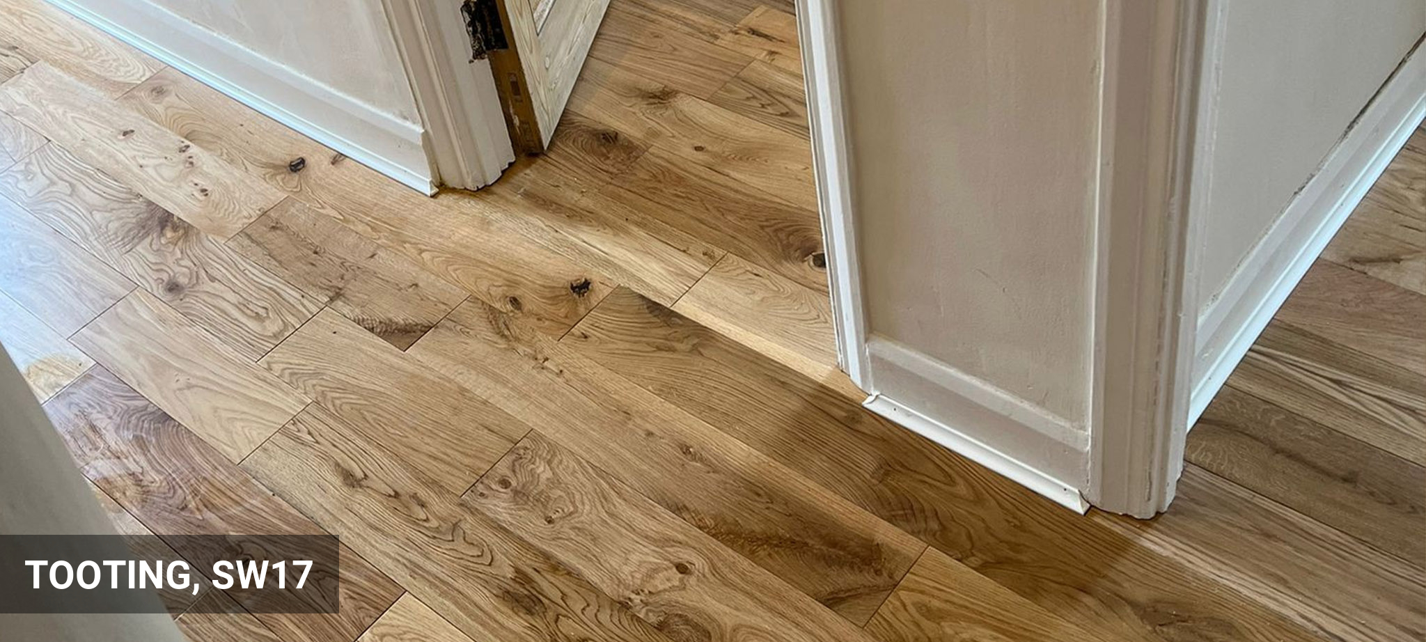 Fitting of Timberlay Engineered Oak Wood Flooring 150x18 mm in Tooting