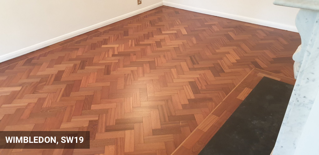 Complete Restoration of Merbau Parquet Flooring in Wimbledon