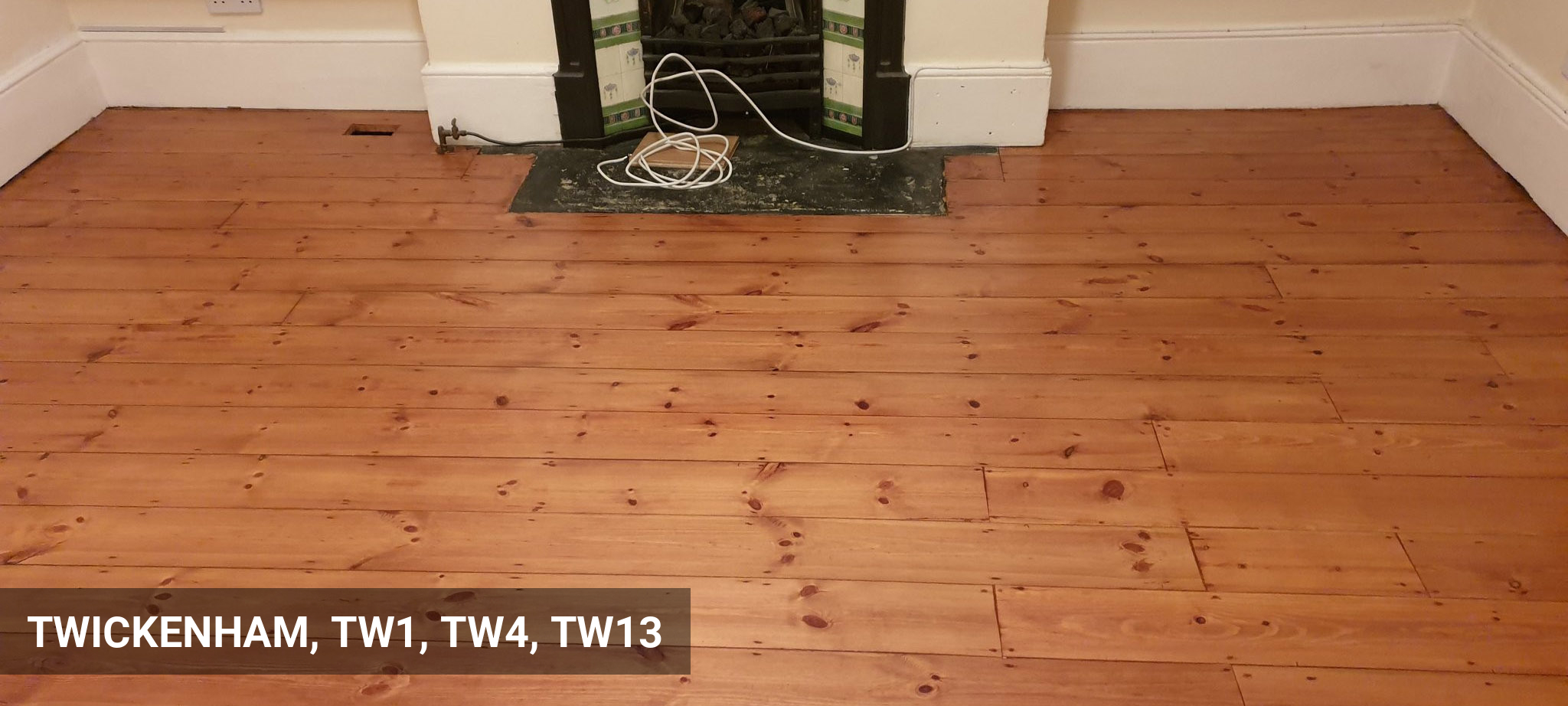 Restoration of Original Floorboards with Repairs & Staining in Twickenham, TW1, TW4, TW13