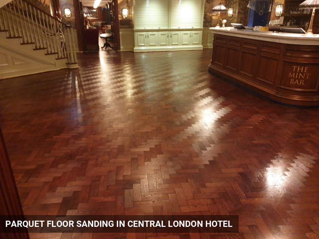 Parquet Floor Sanding in Central London Hotel in Central London