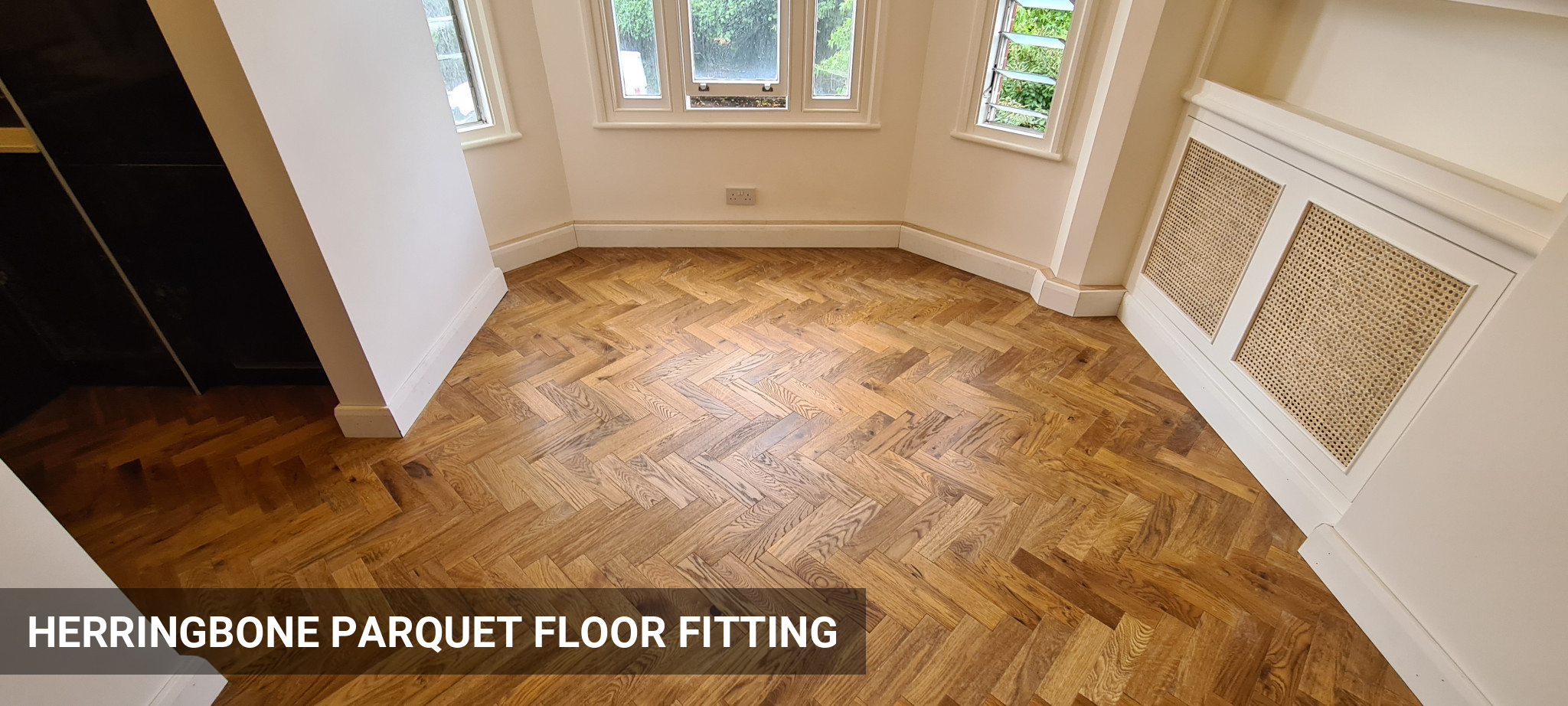 Herringbone Parquet Floor Fitting with Pipes Boxing in Highbury