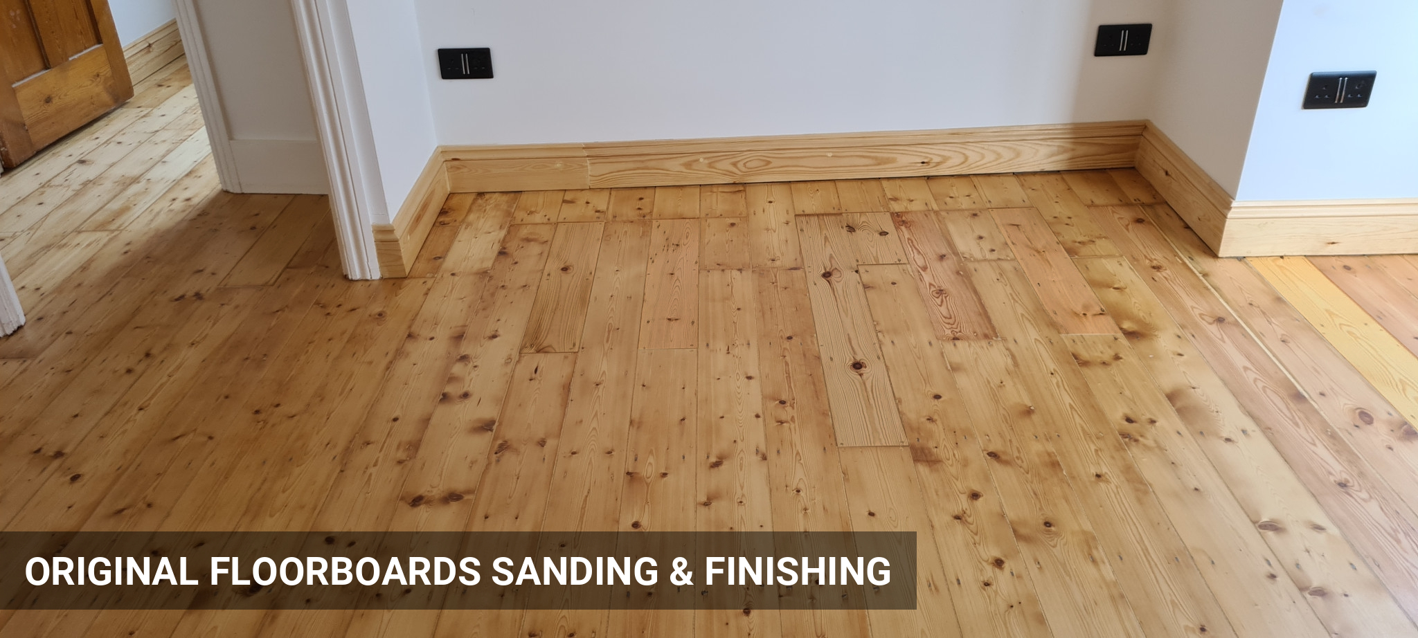 Sanding & Finishing a Mix of Original Floorboards & Oak Flooring in Cockfosters