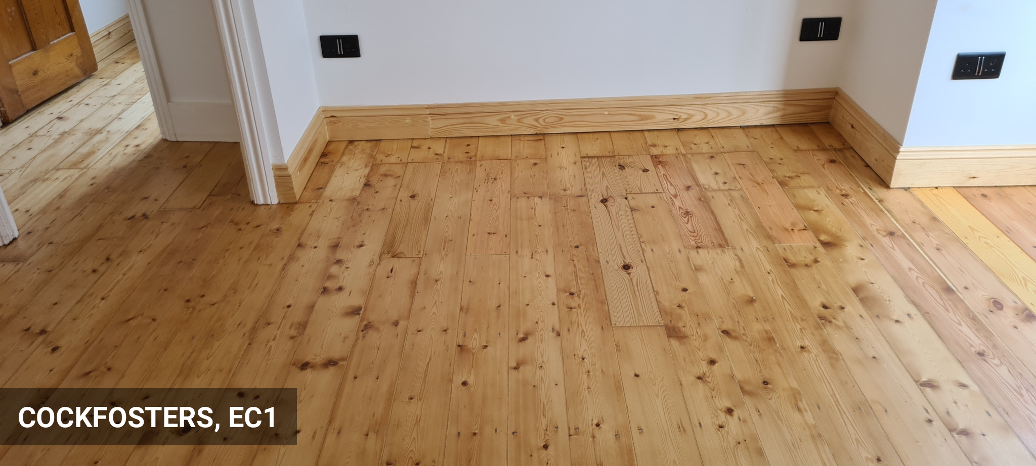 Sanding & Finishing a Mix of Original Floorboards & Oak Flooring in Cockfosters, EC1
