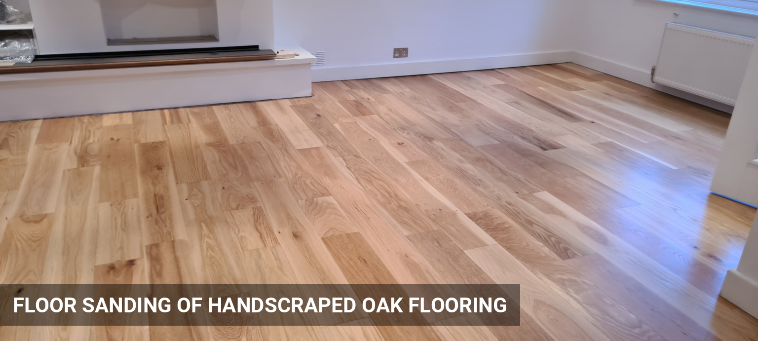 Floor Sanding of Handscraped Oak Flooring in Croydon, CR0