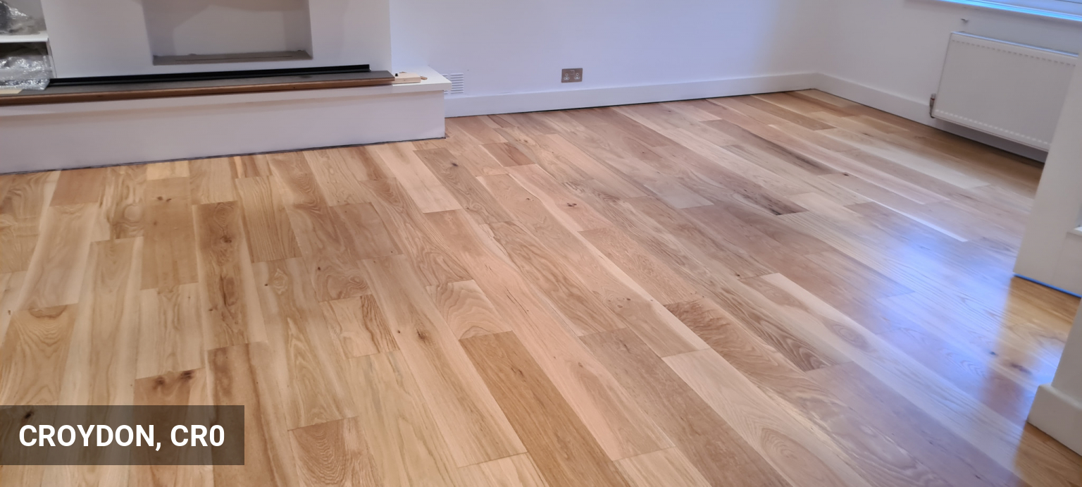 Floor Sanding of Handscraped Oak Flooring in Croydon