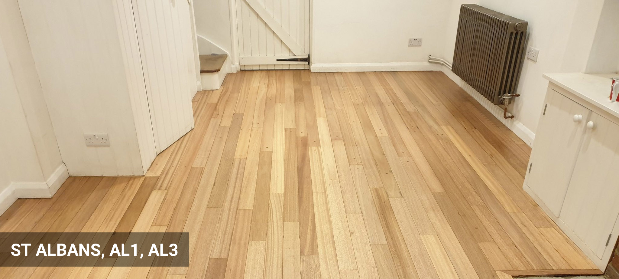 Vintage Solid Teak Strip Flooring Renovation in St Albans, AL1, AL3