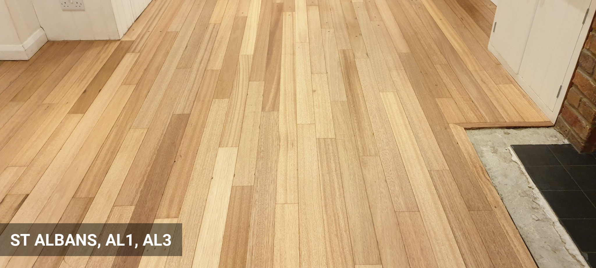 Vintage Solid Teak Strip Flooring Renovation in St Albans