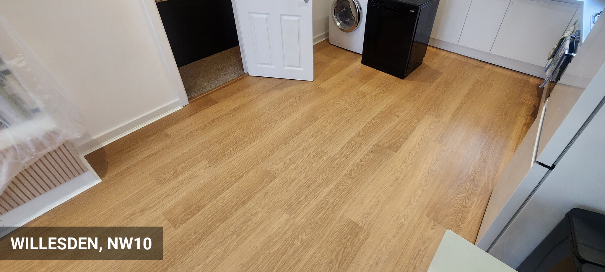 Installation of QuickStep Impressive Natural Varnished Oak Laminate Flooring in Willesden