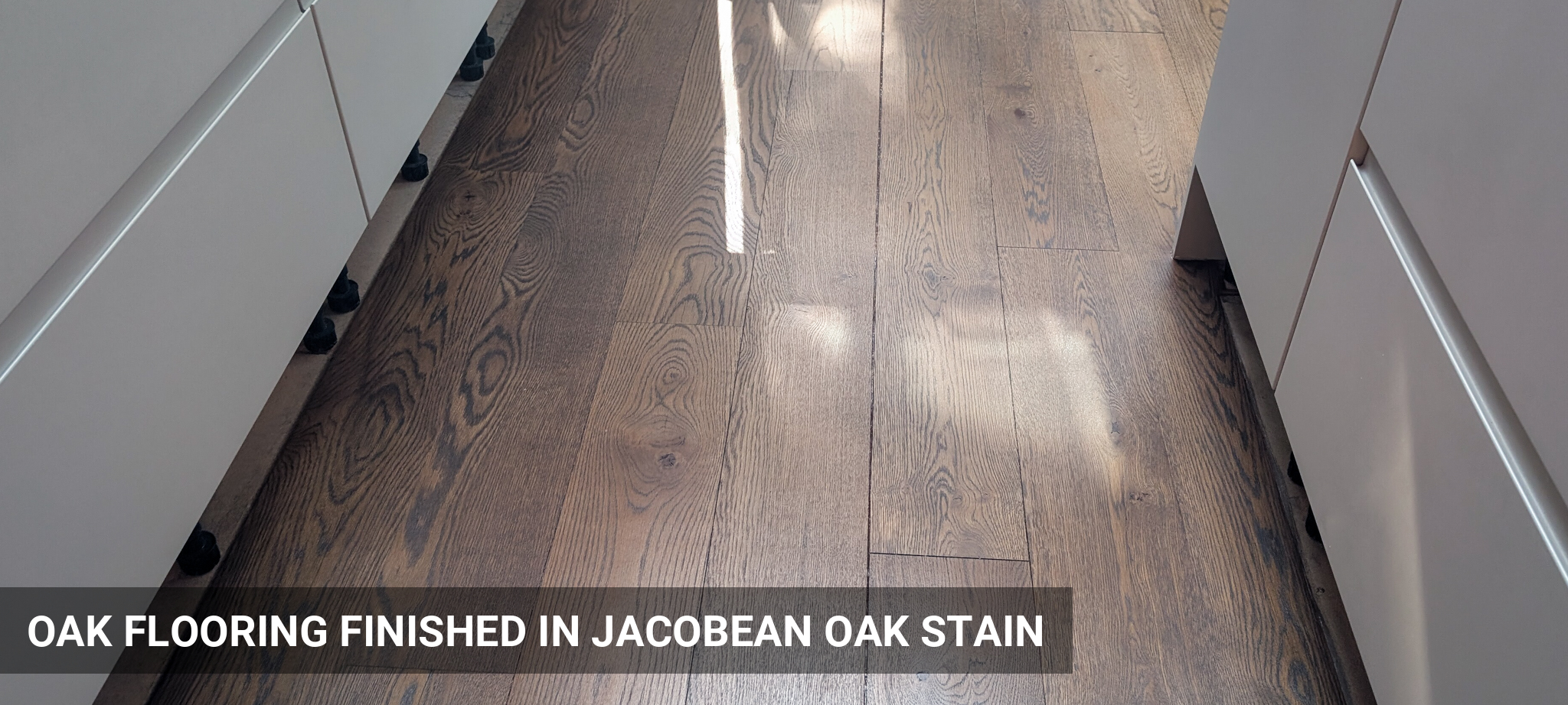 Engineered Oak Flooring Finished in Jacobean Oak Stain in Hampton Wick
