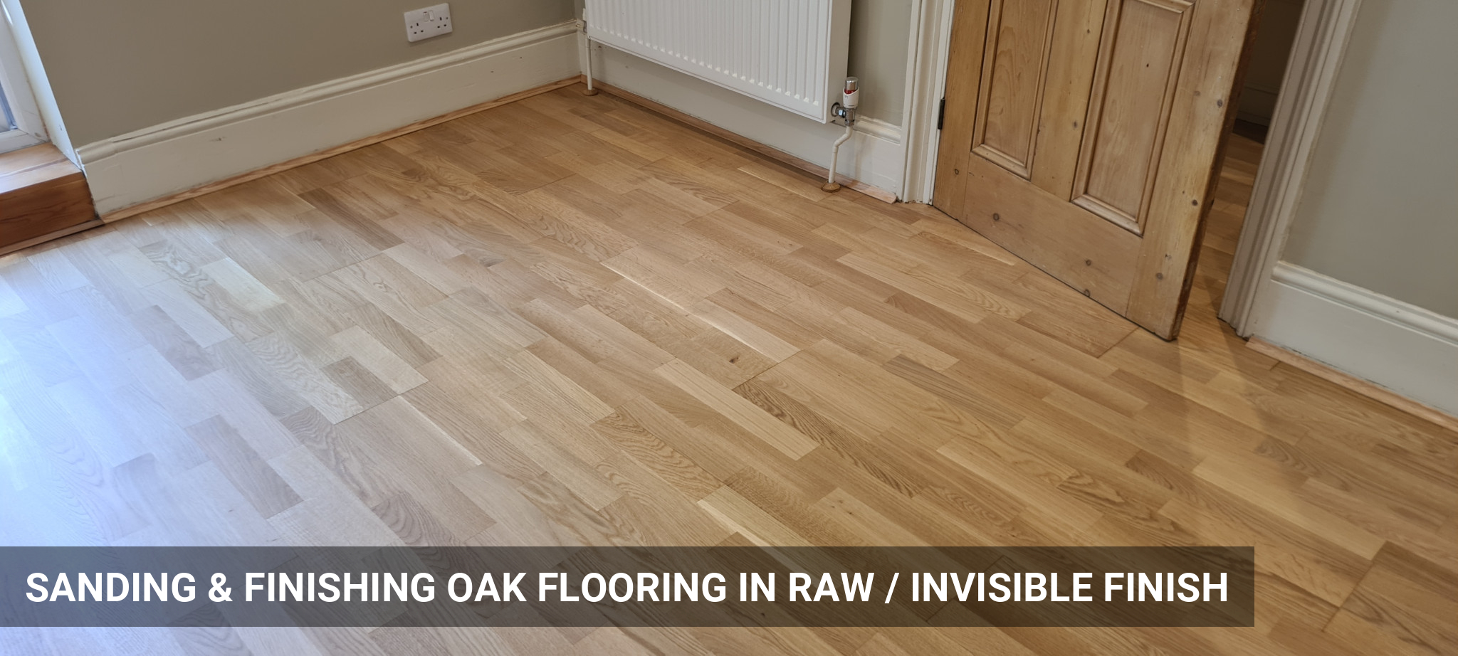 Sanding & Finishing Multi-strip Oak Flooring in Raw / Invisible Finish in Sunbury