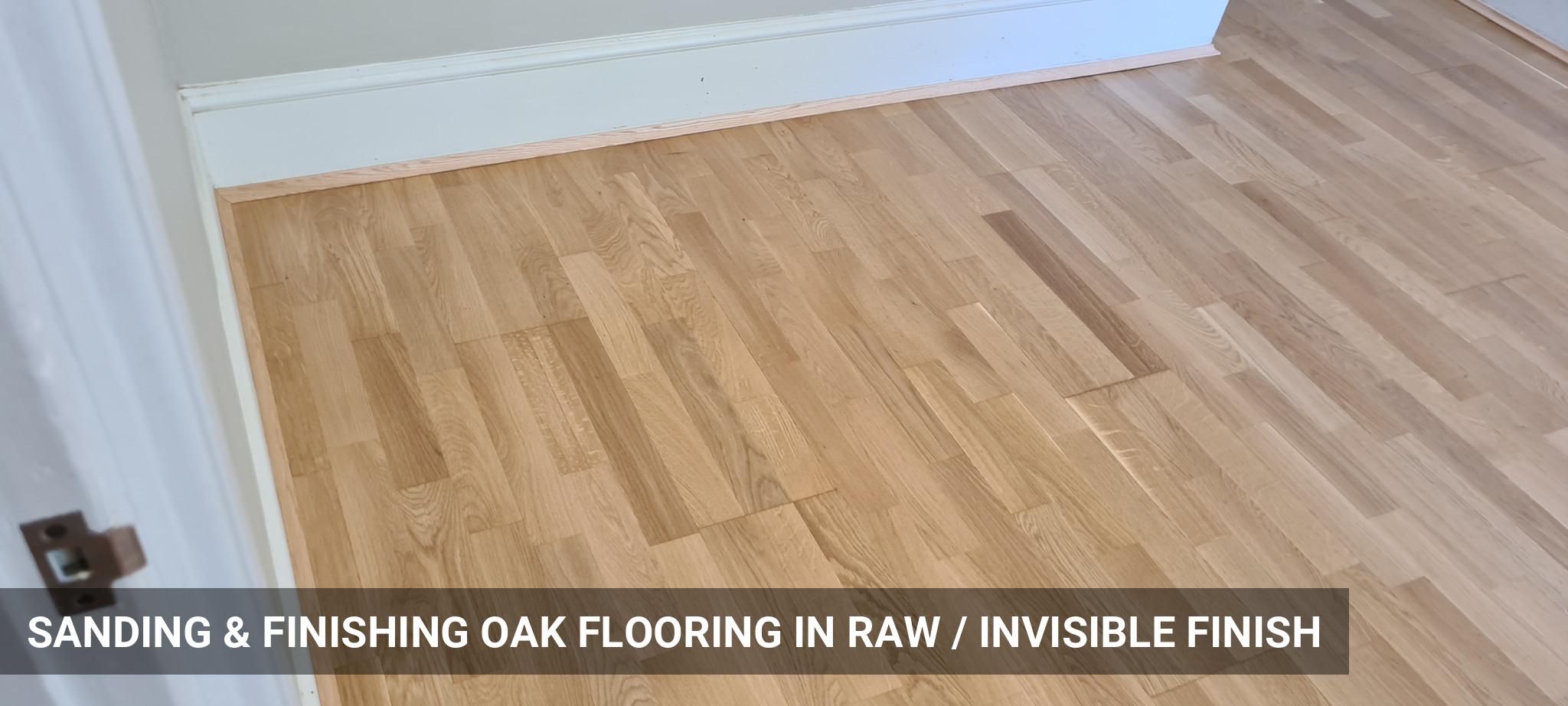 Sanding & Finishing Multi-strip Oak Flooring in Raw / Invisible Finish in Sunbury, TW16