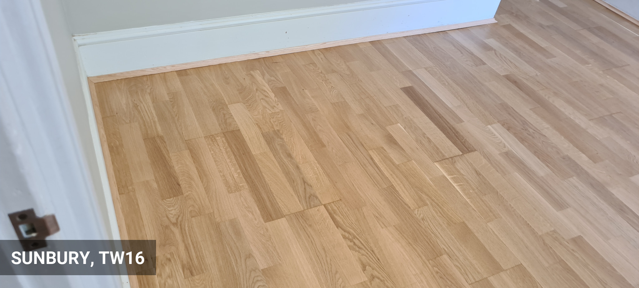 Sanding & Finishing Multi-strip Oak Flooring in Raw / Invisible Finish in Sunbury