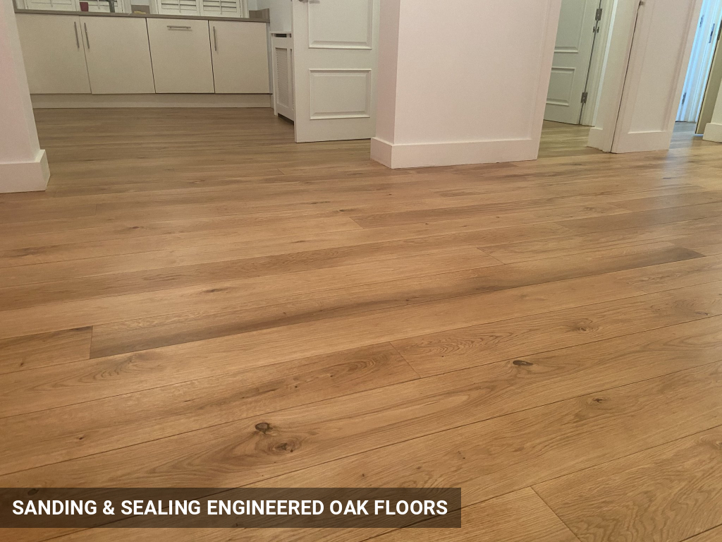 Sanding & Sealing Engineered Oak Floors in Clerkenwell