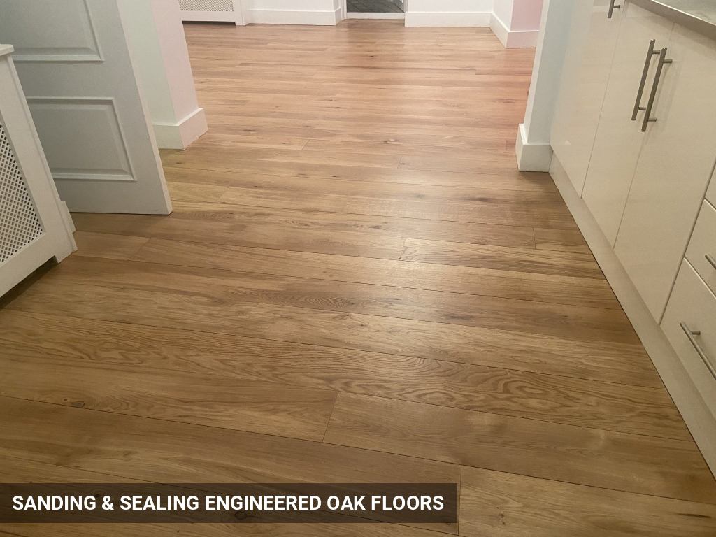 Sanding & Sealing Engineered Oak Floors in Clerkenwell, EC1