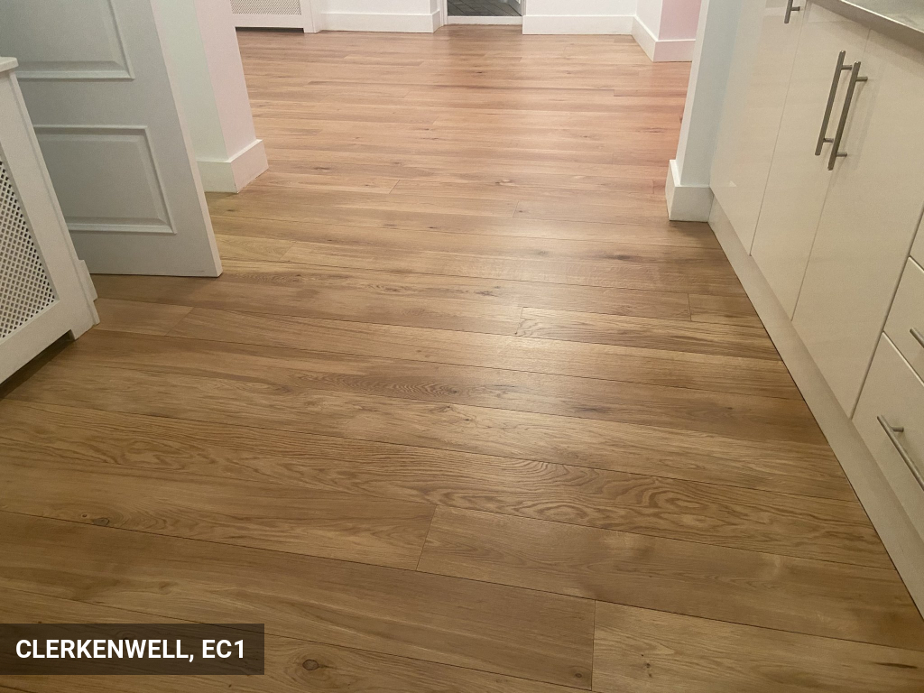 Sanding & Sealing Engineered Oak Floors in Clerkenwell