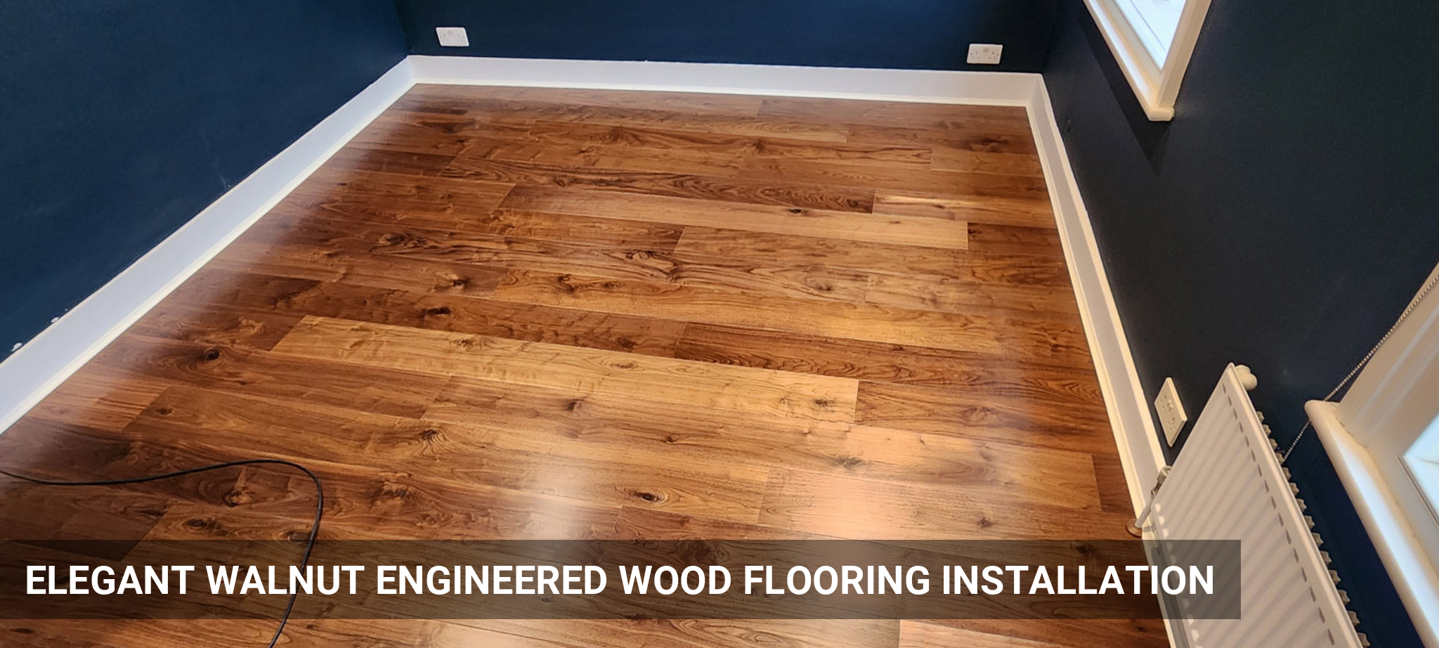 Elegant Walnut Engineered Wood Flooring Installation in West Kensington