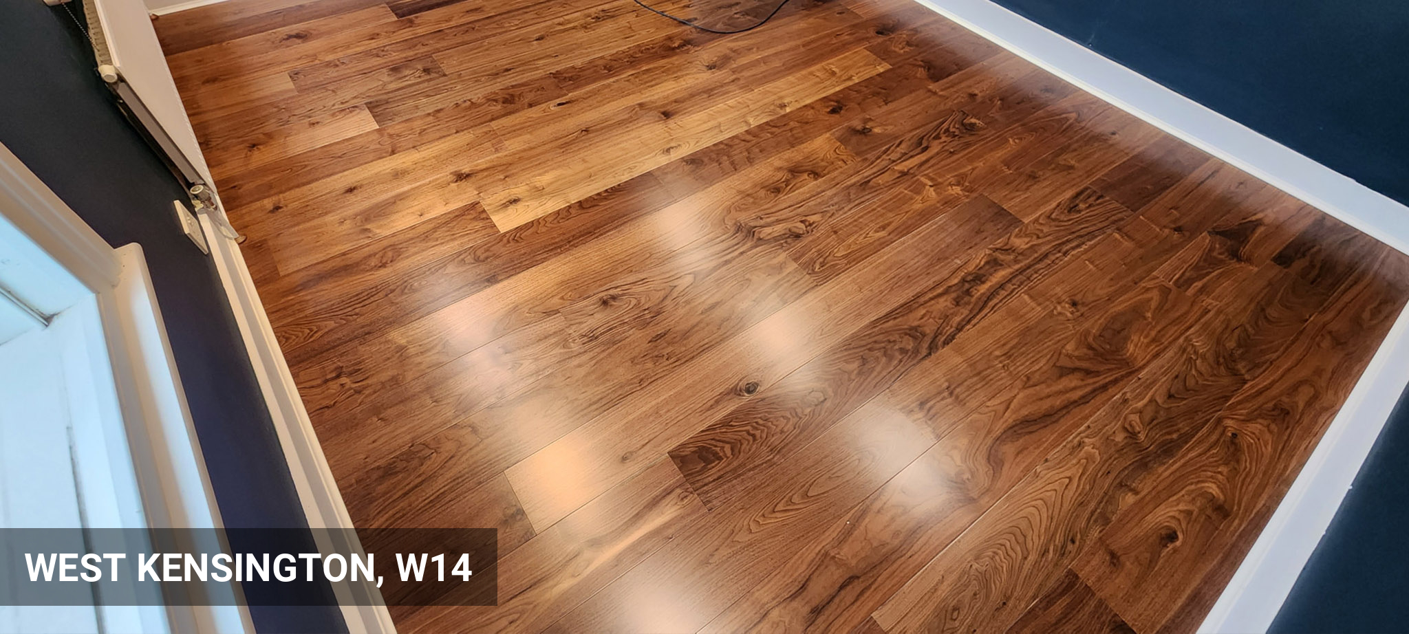Elegant Walnut Engineered Wood Flooring Installation in West Kensington