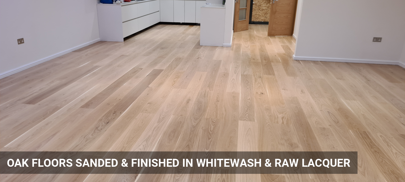 Engineered Oak Flooring Sanded & Finished in Whitewash & Raw / Invisible Lacquer in Worcester Park, KT4, KT17, KT19, KT3