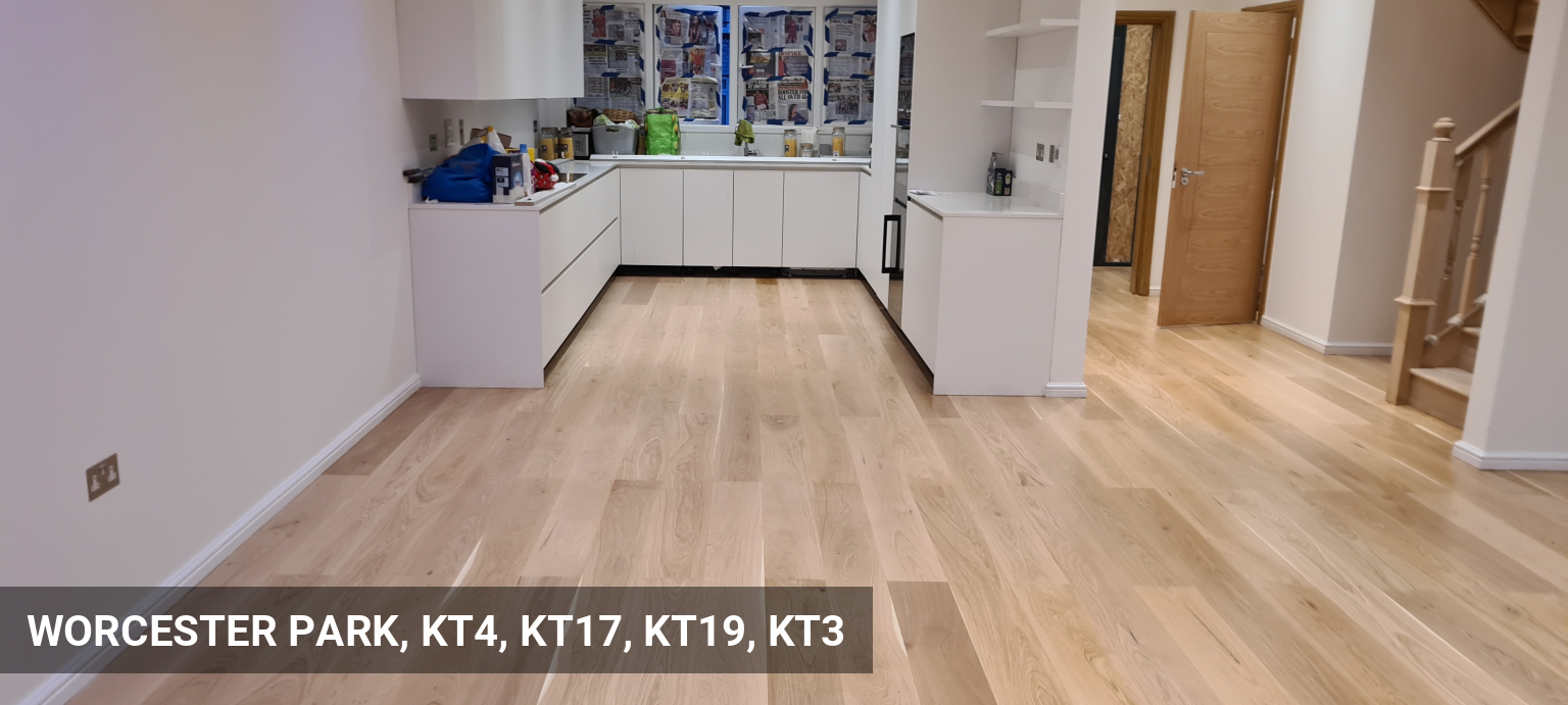 Engineered Oak Flooring Sanded & Finished in Whitewash & Raw / Invisible Lacquer in Worcester Park, KT4, KT17, KT19, KT3